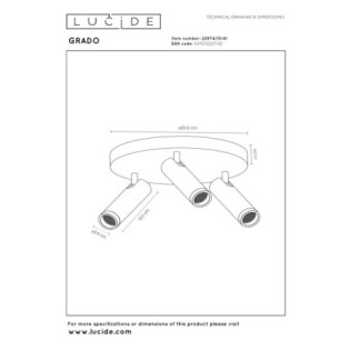 Plafón de techo Grado (3 luces)
