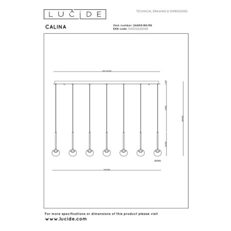 Lámpara de techo LED Calina II (12x7W)