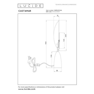 Lámpara de mesa LED Castamar (8W)