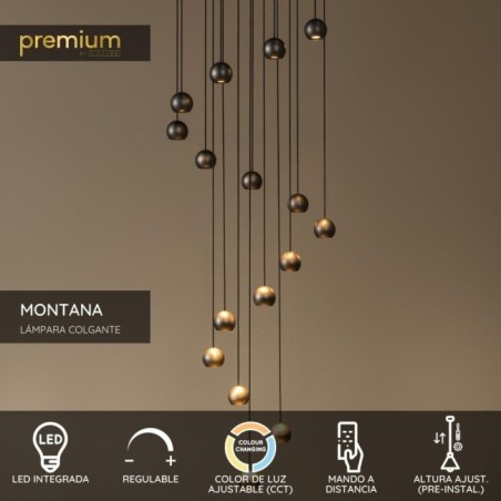 Lámpara de techo LED Montana (16x5.7W)
