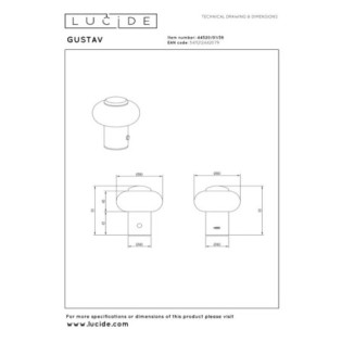 Lámpara de mesa LED Gustav (0.8W)
