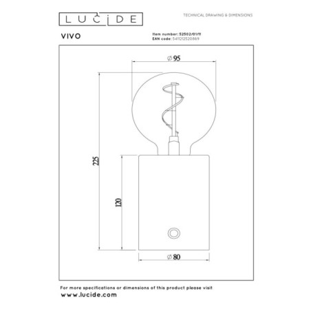 Lámpara de mesa LED Vivo (1W)