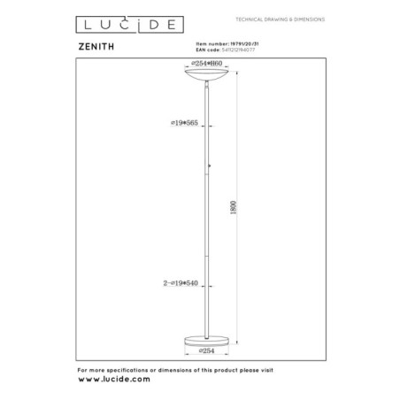 Lámpara de pie LED Zenith (20W)