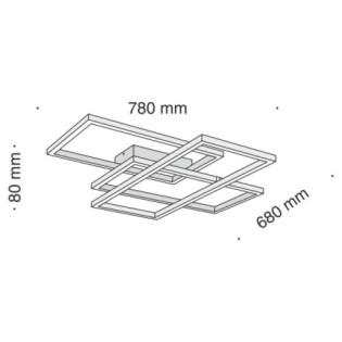 Plafón de techo LED Rida (80W)