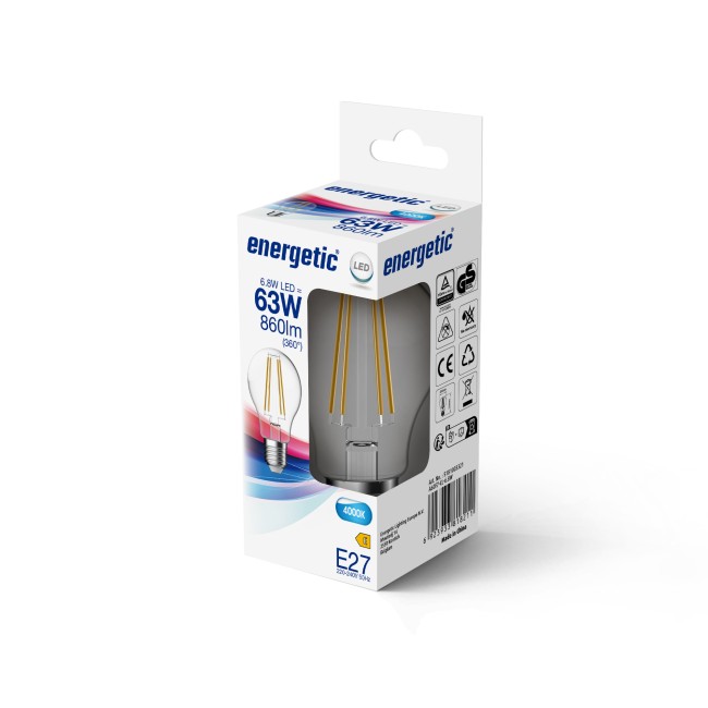 Bombilla LED E27 A60 4000K (6.8W)