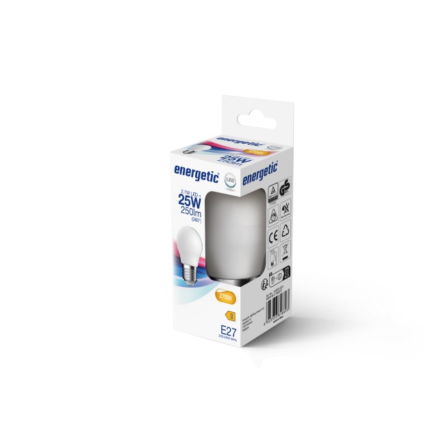 Bombilla LED E27 G45 2700K (2.1W)