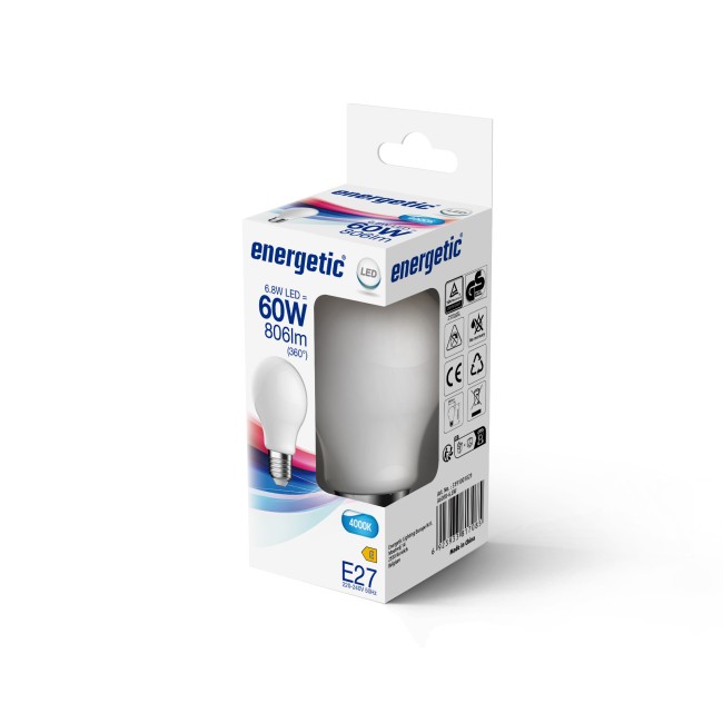 Bombilla LED E27 A60 4000K (6.8W)