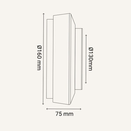 Aplique de pared LED para baños Nilo 2CCT (6W)