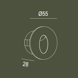 Aplique de pared empotrable LED Bely Elite Redondo (1W)