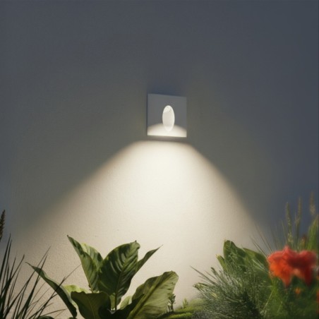 Aplique de pared empotrable LED Bely Elite Cuadrado (1W)