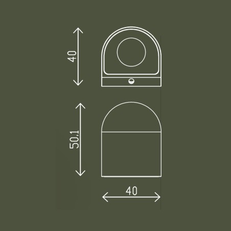 Aplique de exterior LED Orbe (1.5W)