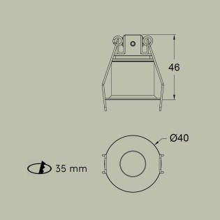 Empotrable de techo LED Dotfix (3W)