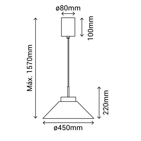 Lámpara de techo LED Carmen 45 II (9W)