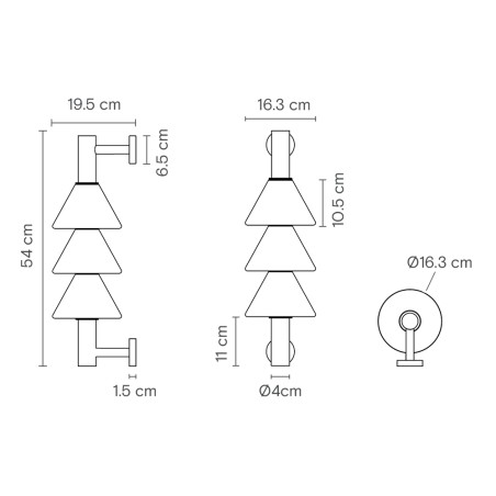 Aplique de pared LED Boga Vertical (5W)
