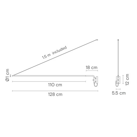 Aplique de pared LED René (12W)
