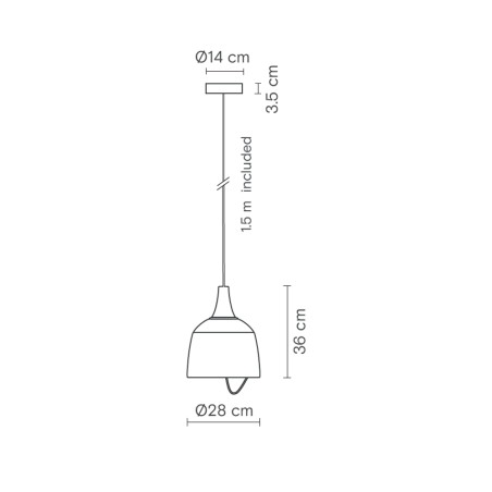 Lámpara colgante LED Barna (18W)