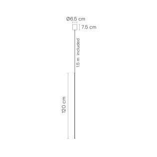 Lámpara colgante LED René Vertical (12W)