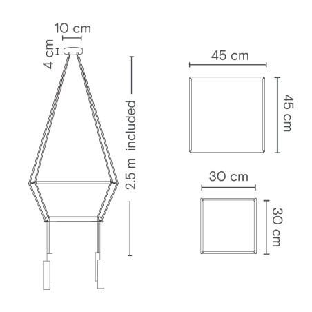 Lámpara colgante Rose (4 luces)