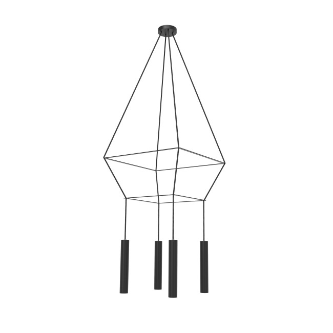 lampara colgante rose 4 luces