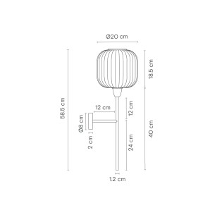 Aplique de pared Blueberry Orb