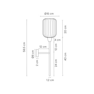 Aplique de pared Whiteberry Lantern