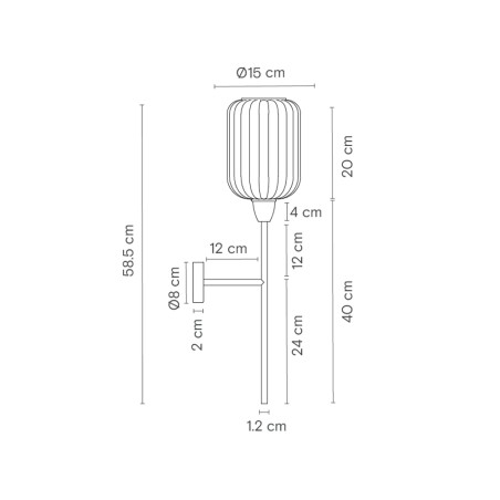 Aplique de pared Whiteberry Lantern