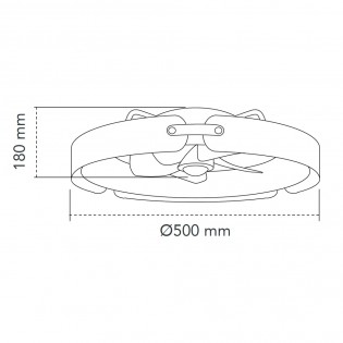 Ventilador Plafón LED Messer CCT Dim (50W)
