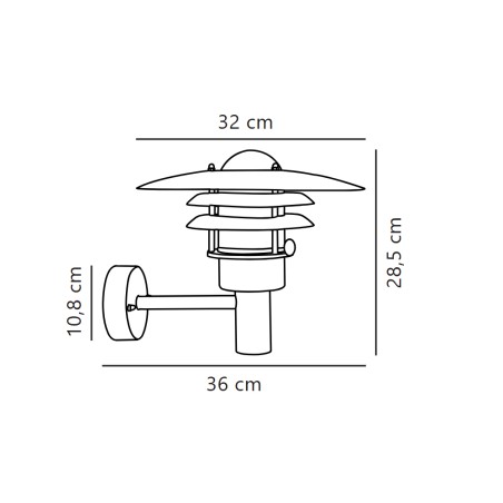 Aplique de exterior galvanizado Lonstrup