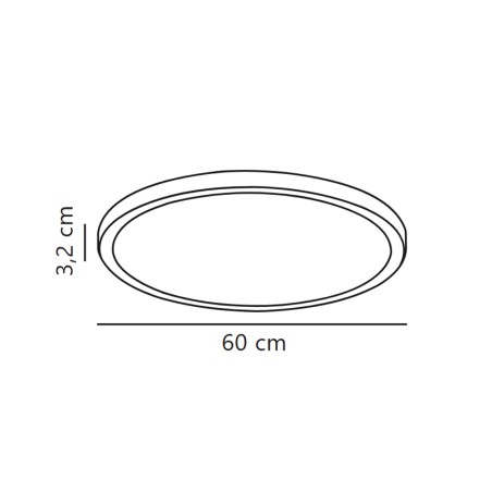 Plafón de techo LED Oja 60 2700K Dim (28W)