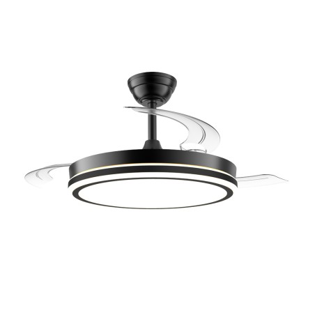 Ventilador LED aspas retráctiles Night Evo M Negro CCT Dim (60W)