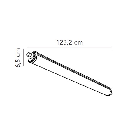 Listón de techo para exterior LED Oakland Double