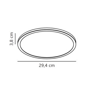 Plafón de techo LED Oja 29 IP65 2700K (15W)