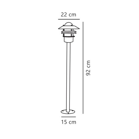 Baliza de exterior galvanizada Blokhus
