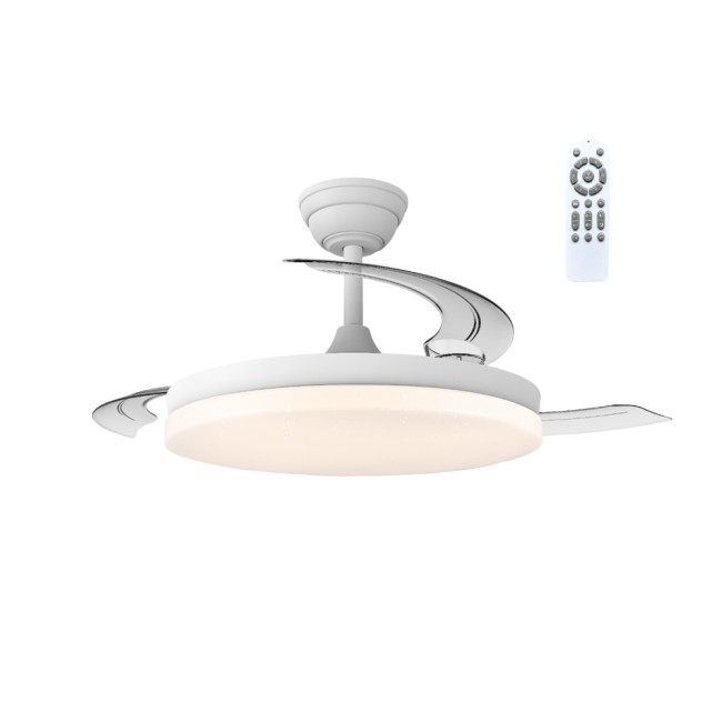 Ventilador LED aspas retráctiles Night Eco Brilli CCT Dim (48W)