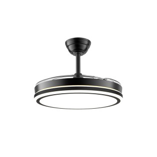 Ventilador LED aspas retráctiles Night Eco Negro CCT Dim (48W)