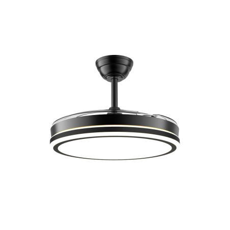 Ventilador LED aspas retráctiles Night Eco Negro CCT Dim (48W)