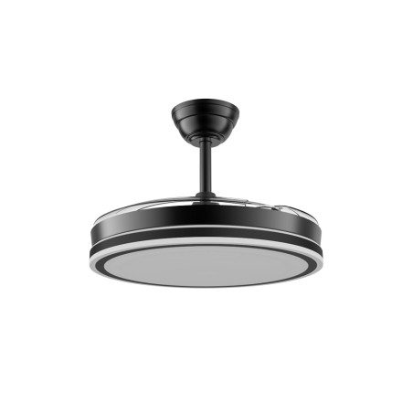 Ventilador LED aspas retráctiles Night Eco Negro CCT Dim (48W)