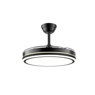 Ventilador LED aspas retráctiles Night Evo M Negro CCT Dim (60W)