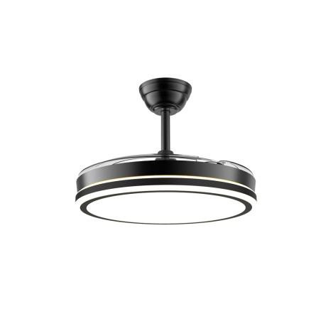 Ventilador LED aspas retráctiles Night Evo M Negro CCT Dim (60W)