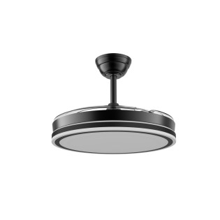 Ventilador LED aspas retráctiles Night Evo M Negro CCT Dim (60W)