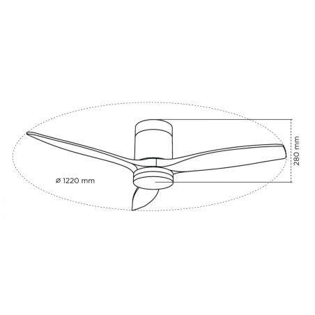 Ventilador de techo LED Nine Eco CCT Dim (20W)
