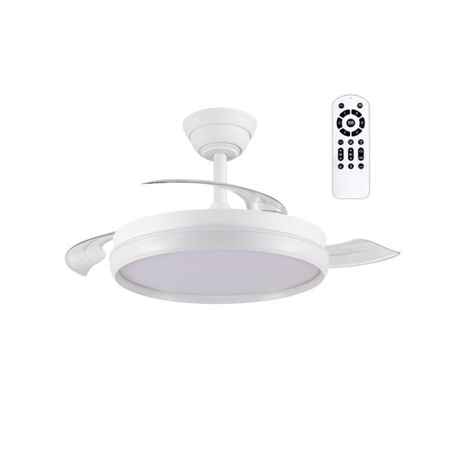 Ventilador LED aspas retráctiles Charly Evo CCT Dim (60W)