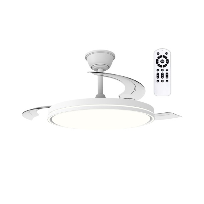 Ventilador LED aspas retráctiles Land CCT Dim (60W)