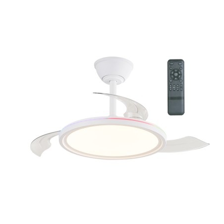 Ventilador LED aspas retráctiles Rexus RGB CCT Dim (24+7W)