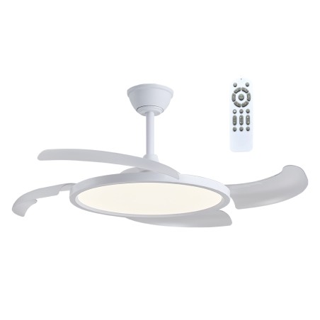 Ventilador LED con aspas retráctiles Key CCT Dim (43W)