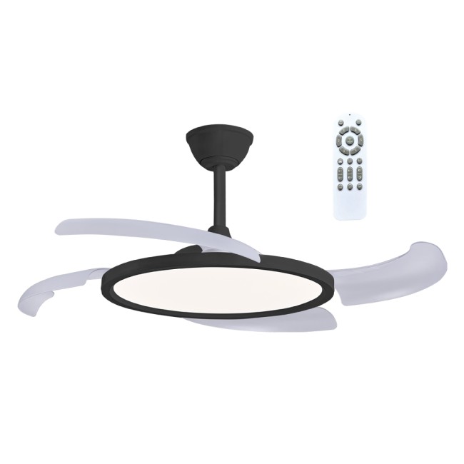 ventilador led con aspas retractiles key cct dim 43w