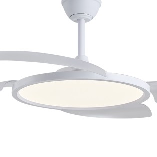 Ventilador LED con aspas retráctiles Key CCT Dim (43W)