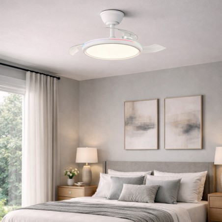 Ventilador LED aspas retráctiles Rexus CCT Dim (24+8W)