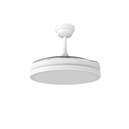 Ventilador LED aspas retráctiles Night Eco Blanco CCT Dim (48W)