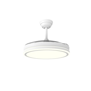 Ventilador LED aspas retráctiles Night Eco Blanco CCT Dim (48W)